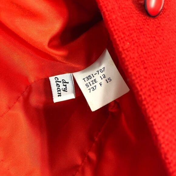 Pendleton 100% Virgin Wool Red Button Up Blazer Vintage Red Jacket - Picture 5 of 8